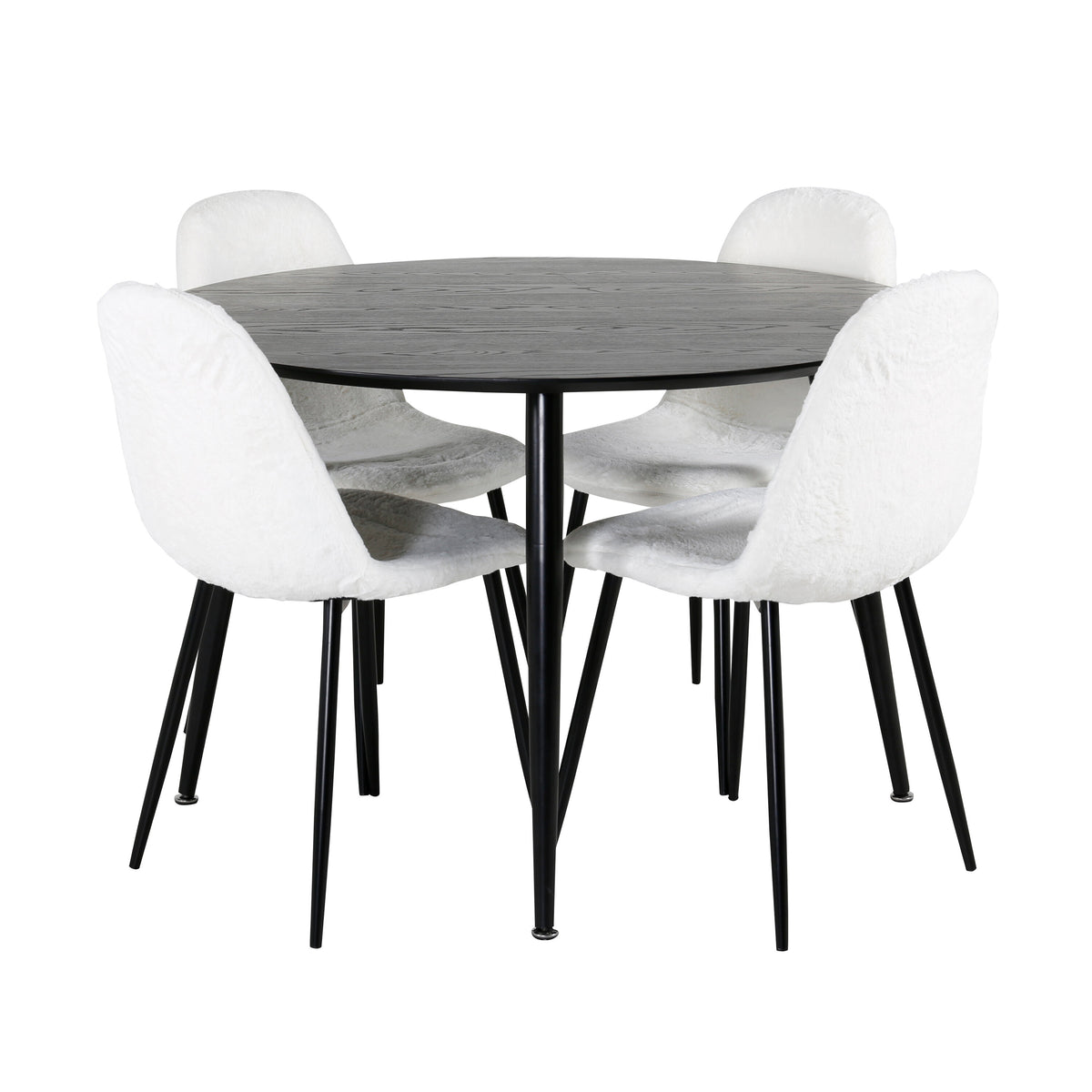 Dipp Matbord med Polar Stolarna – Bord: ⌀115 Stol: 53x87x44