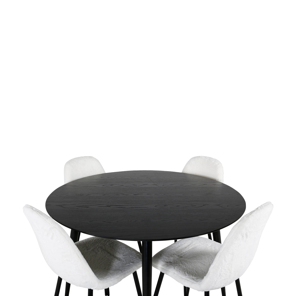 Dipp Matbord med Polar Stolarna – Bord: ⌀115 Stol: 53x87x44