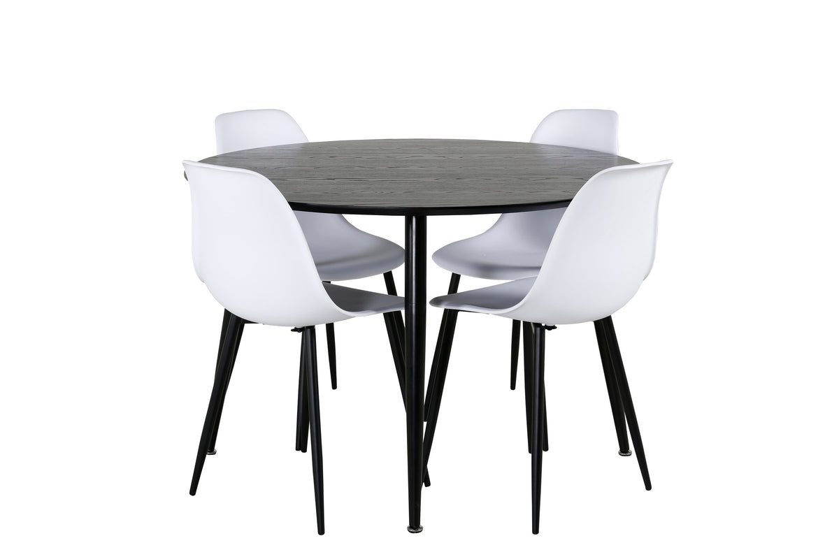 Dipp Matbord med Polar Stolarna – Bord: ⌀115 Stol: 58x81x45,5