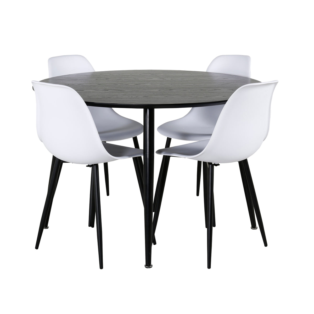 Dipp Matbord med Polar Stolarna – Bord: ⌀115 Stol: 58x81x45,5