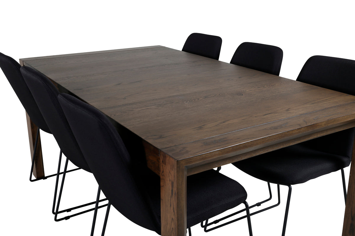 Slider Matbord med Muce Stolarna – Bord: 75x170x95 Stol: 63x84x43