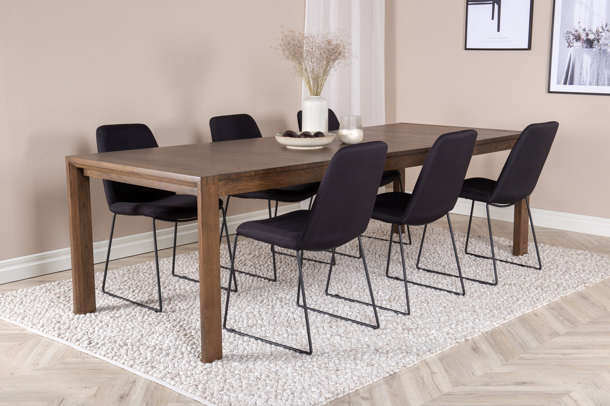 Slider Matbord med Muce Stolarna – Bord: 75x170x95 Stol: 63x84x43