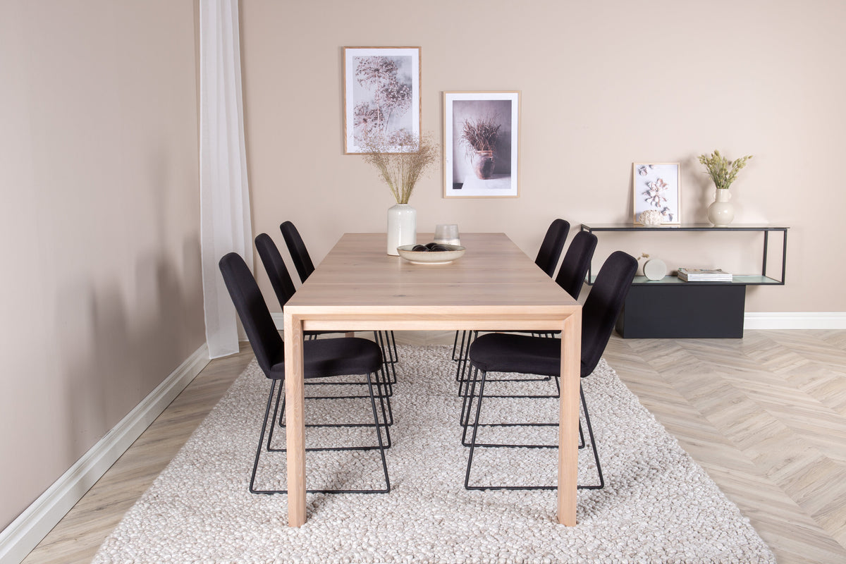 Slider Matbord med Muce Stolarna – Bord: 75x170x95 Stol: 63x84x43