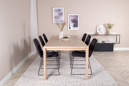 Slider Matbord med Muce Stolarna – Bord: 75x170x95 Stol: 63x84x43