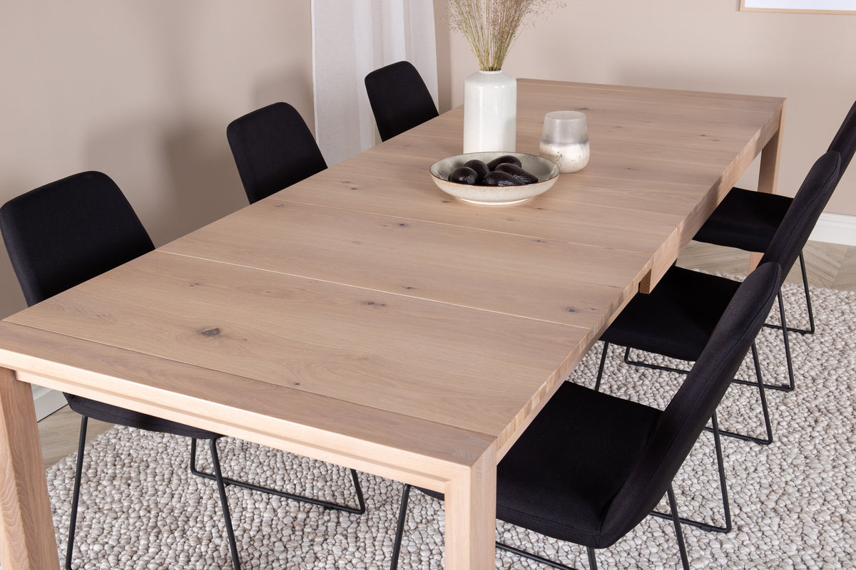 Slider Matbord med Muce Stolarna – Bord: 75x170x95 Stol: 63x84x43