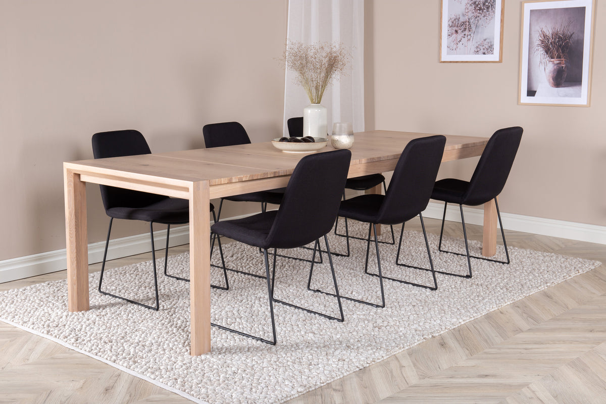 Slider Matbord med Muce Stolarna – Bord: 75x160x85 Stol: 58x86x49