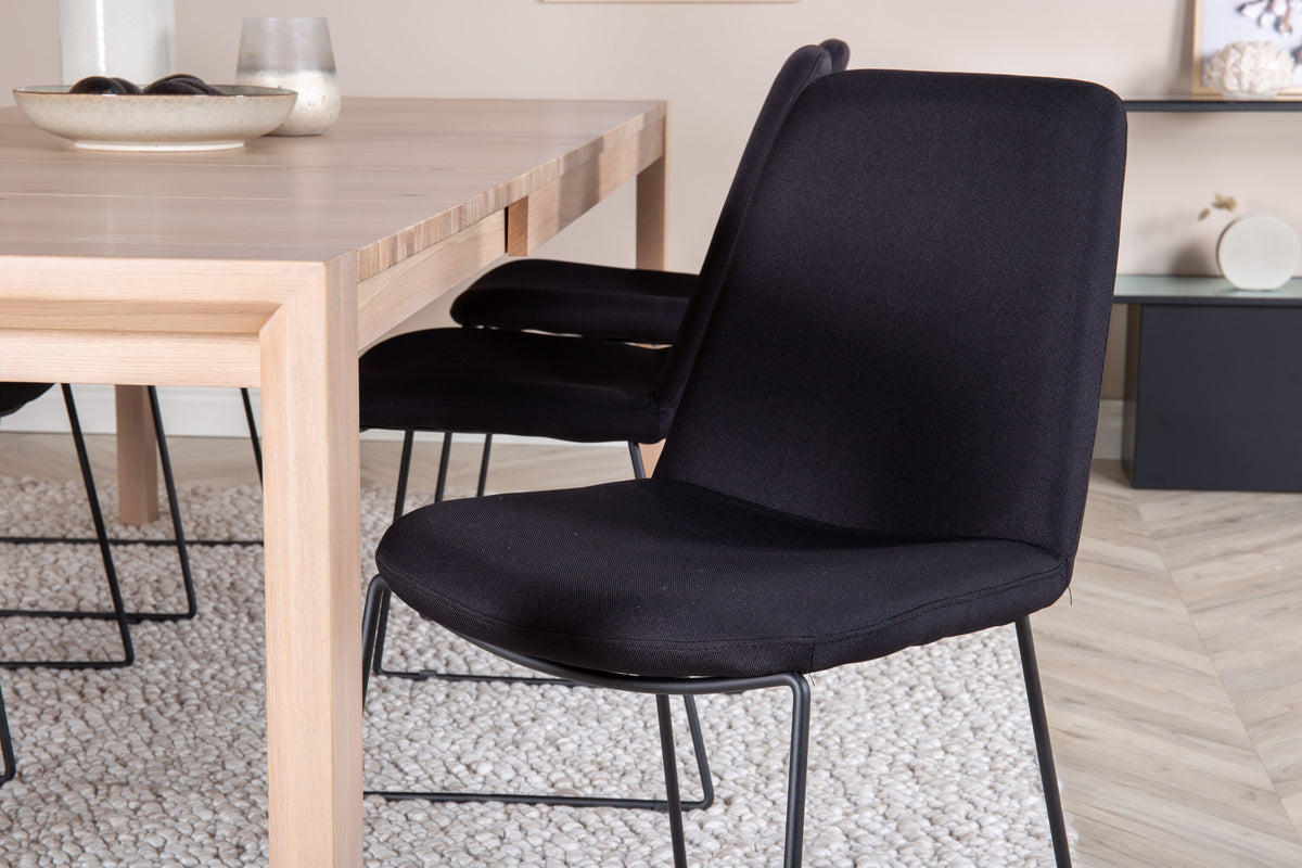 Slider Matbord med Muce Stolarna – Bord: 75x160x85 Stol: 58x86x49