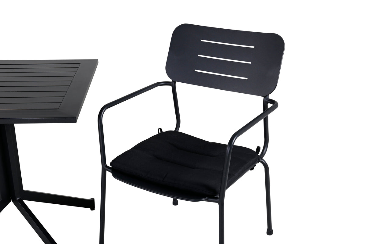 Way Rektangulär Matgrupp – Bord: 72x70x70 Stol: 61,5x88,5x56