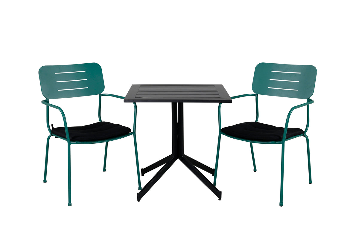 Way Rektangulär Matgrupp – Bord: 72x70x70 Stol: 61,5x88,5x56
