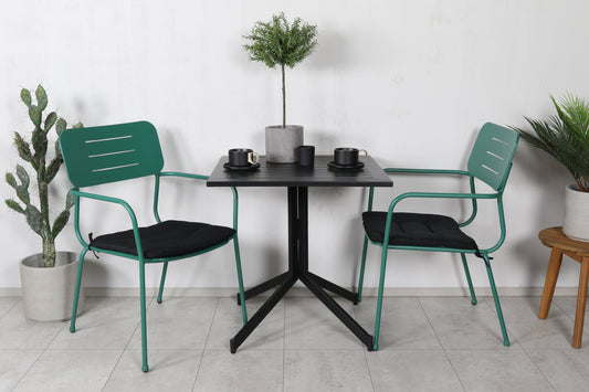 Way Rektangulär Matgrupp – Bord: 72x70x70 Stol: 61,5x88,5x56