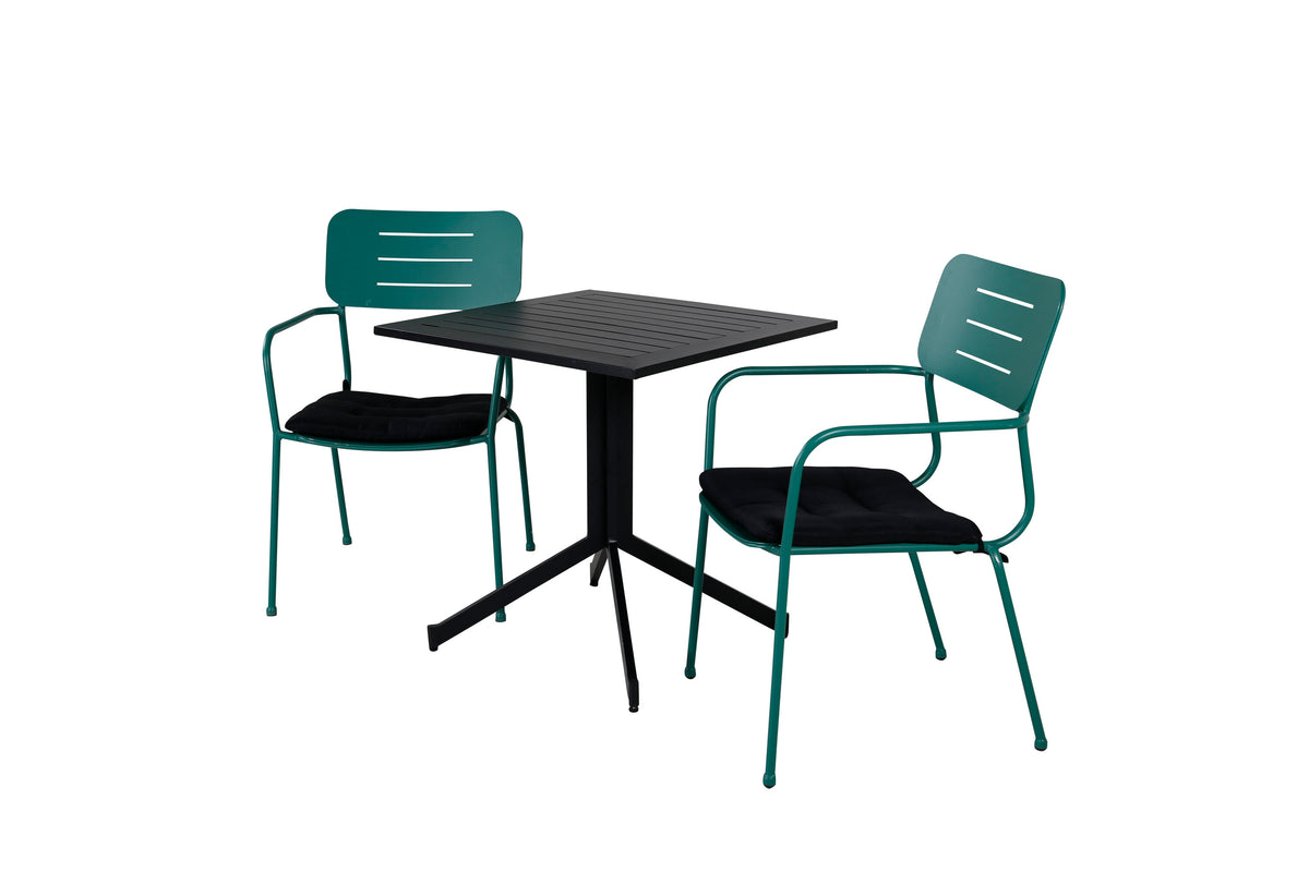 Way Rektangulär Matgrupp – Bord: 72x70x70 Stol: 61,5x88,5x56