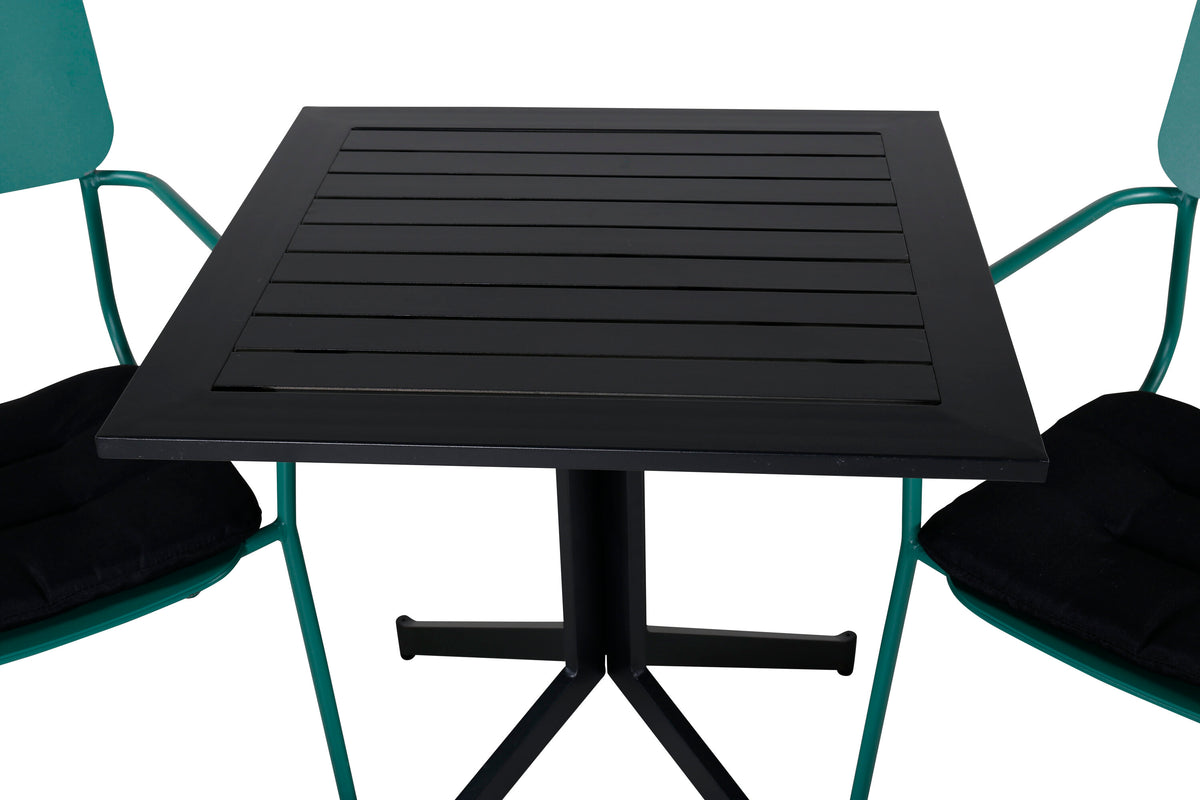 Way Rektangulär Matgrupp – Bord: 72x70x70 Stol: 61,5x88,5x56