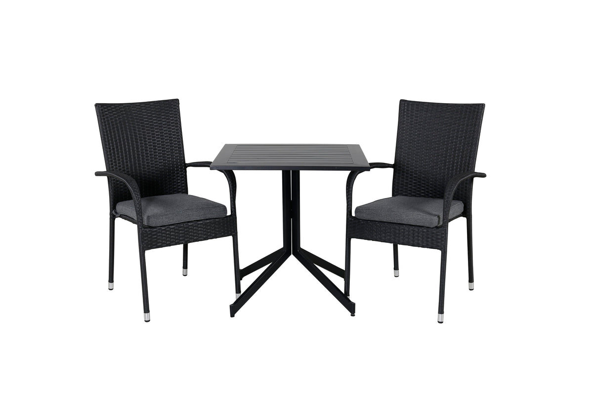 Way Rektangulär Matgrupp – Bord: 72x70x70 Stol: 64x95x55