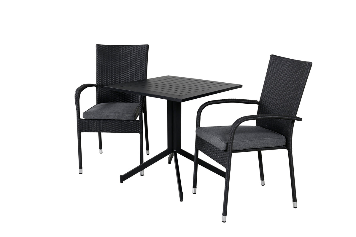 Way Rektangulär Matgrupp – Bord: 72x70x70 Stol: 64x95x55