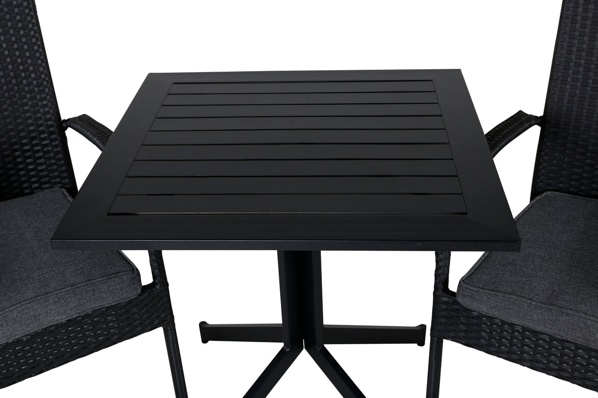 Way Rektangulär Matgrupp – Bord: 72x70x70 Stol: 64x95x55