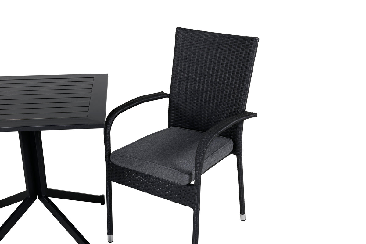 Way Rektangulär Matgrupp – Bord: 72x70x70 Stol: 64x95x55