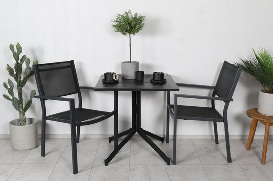 Way Rektangulär Matgrupp – Bord: 72x70x70 Stol: 60,5x88x56,5