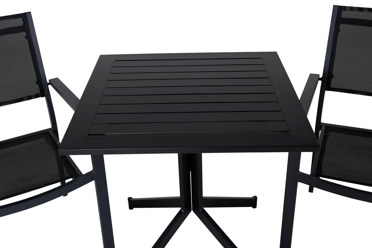 Way Rektangulär Matgrupp – Bord: 72x70x70 Stol: 60,5x88x56,5