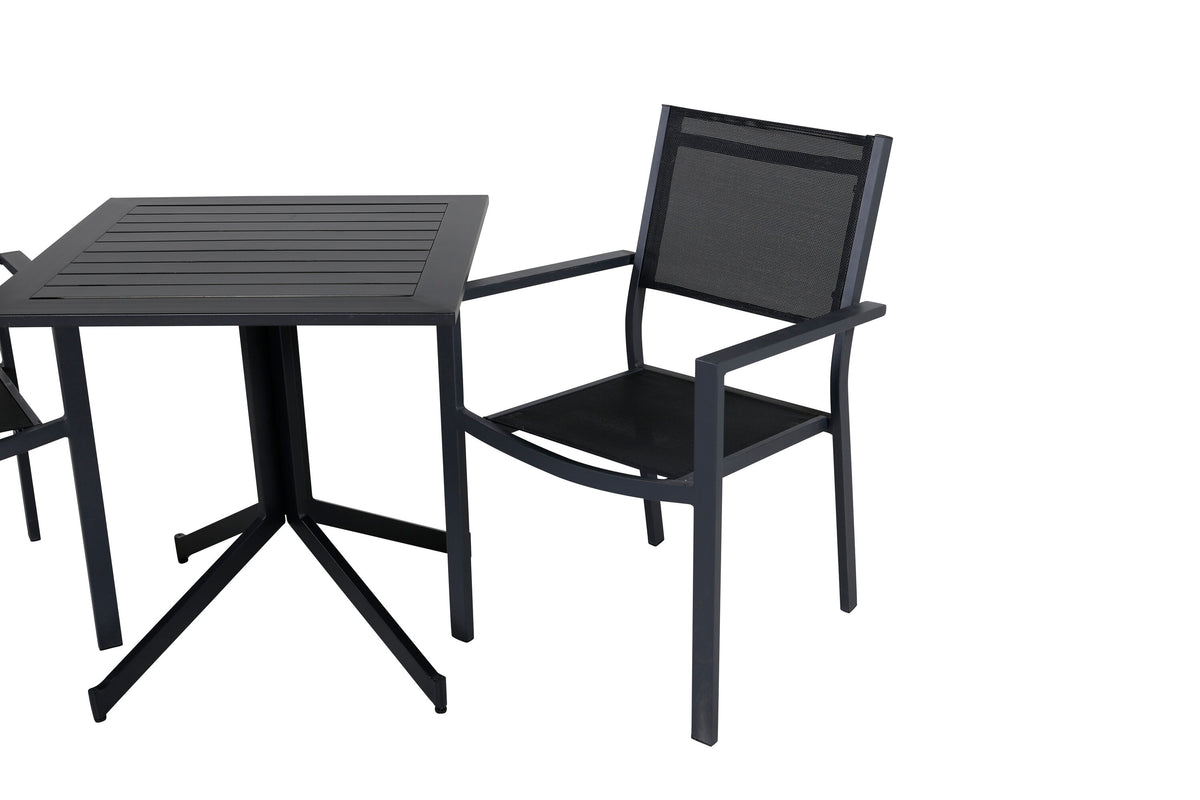 Way Rektangulär Matgrupp – Bord: 72x70x70 Stol: 60,5x88x56,5