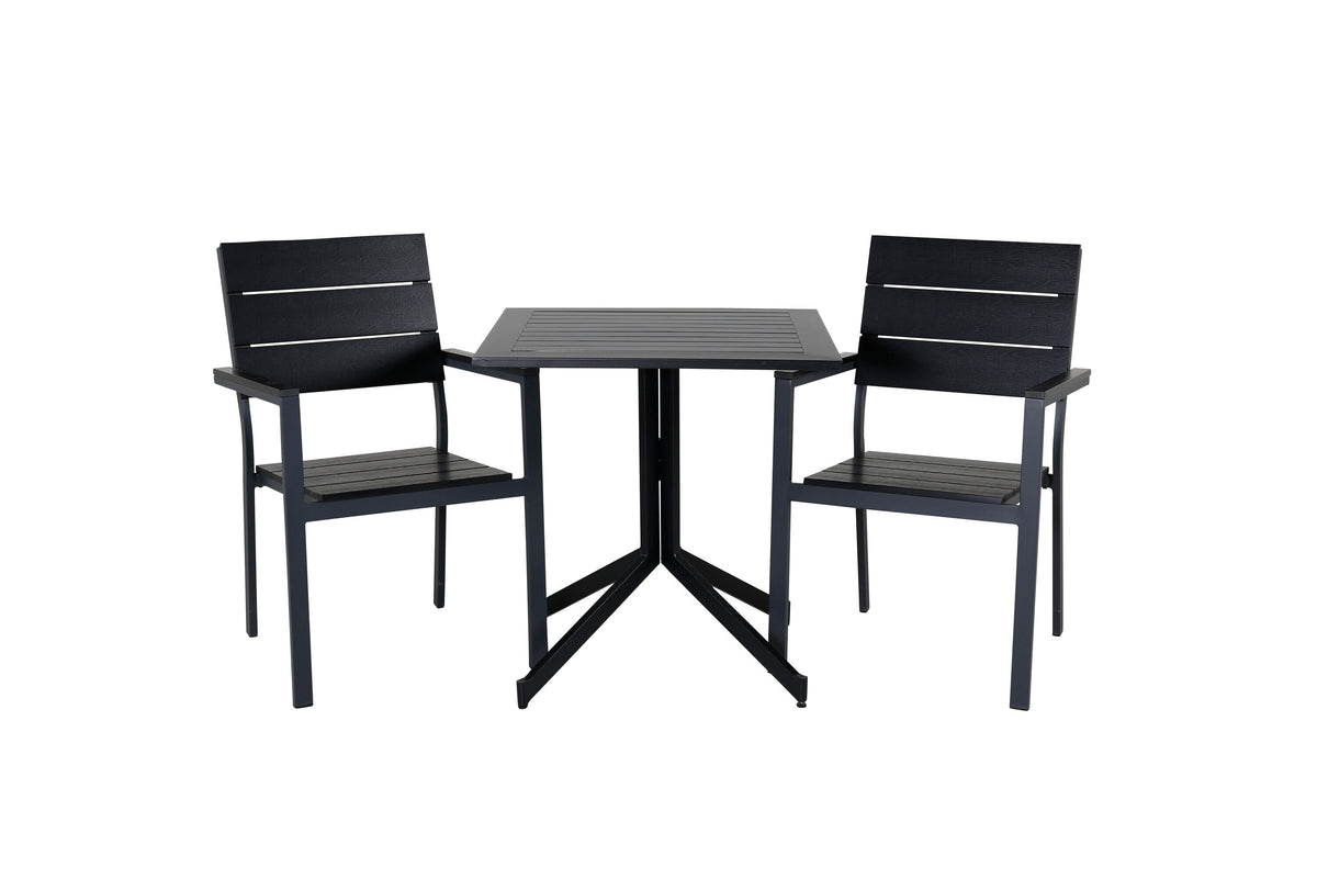 Way Rektangulär Matgrupp – Bord: 72x70x70 Stol: 59x89x57