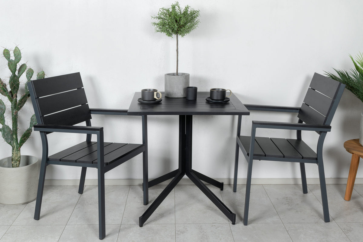 Way Rektangulär Matgrupp – Bord: 72x70x70 Stol: 59x89x57