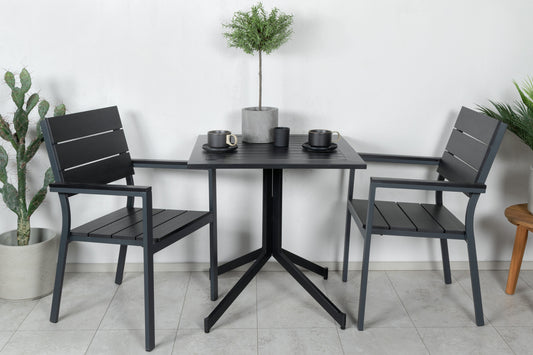 Way Rektangulär Matgrupp – Bord: 72x70x70 Stol: 59x89x57