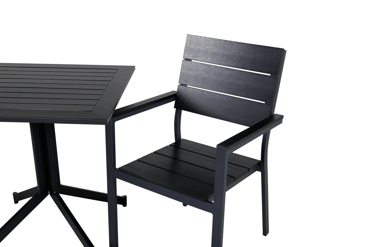Way Rektangulär Matgrupp – Bord: 72x70x70 Stol: 59x89x57