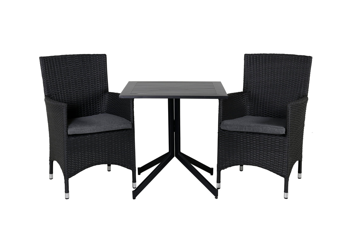Way Rektangulär Matgrupp – Bord: 72x70x70 Stol: 65x92x58