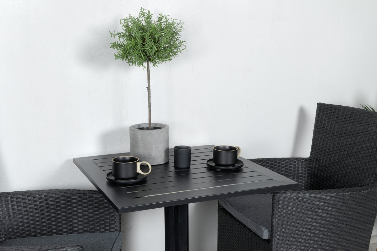 Way Rektangulär Matgrupp – Bord: 72x70x70 Stol: 65x92x58
