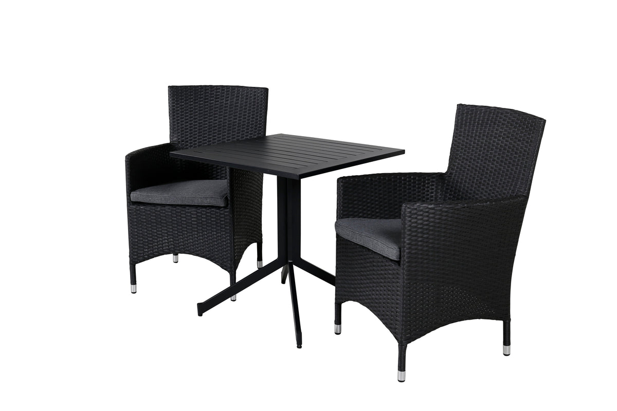 Way Rektangulär Matgrupp – Bord: 72x70x70 Stol: 65x92x58