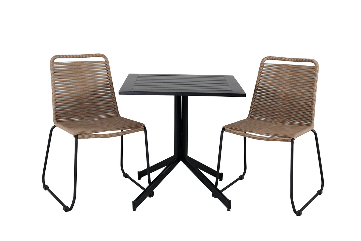 Way Rektangulär Matgrupp – Bord: 72x70x70 Stol: 59x86x57