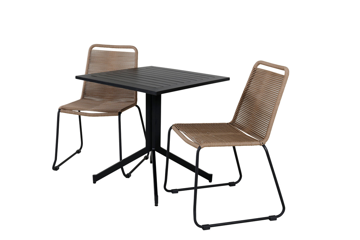 Way Rektangulär Matgrupp – Bord: 72x70x70 Stol: 59x86x57