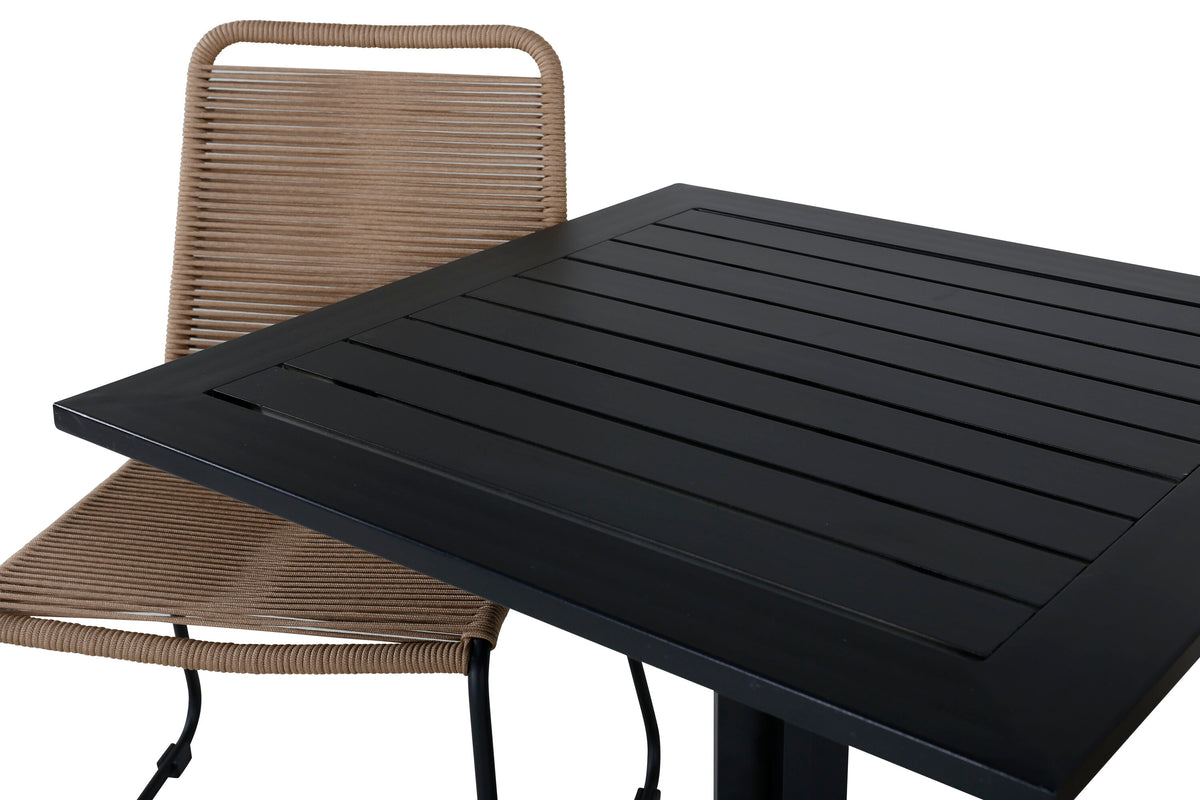 Way Rektangulär Matgrupp – Bord: 72x70x70 Stol: 59x86x57