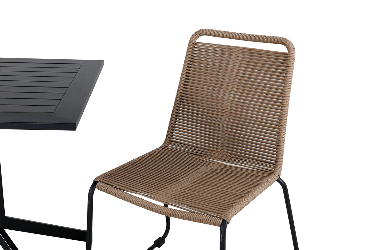 Way Rektangulär Matgrupp – Bord: 72x70x70 Stol: 59x86x57