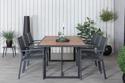 Khung Matbord med Copacabana Stolarna – Bord: 75x200x100 Stol: 60,5x88x56,5