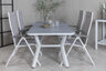 Virya Matbord med Albany Stolarna – Bord: 74x160x90 Stol: 67x109,5x59