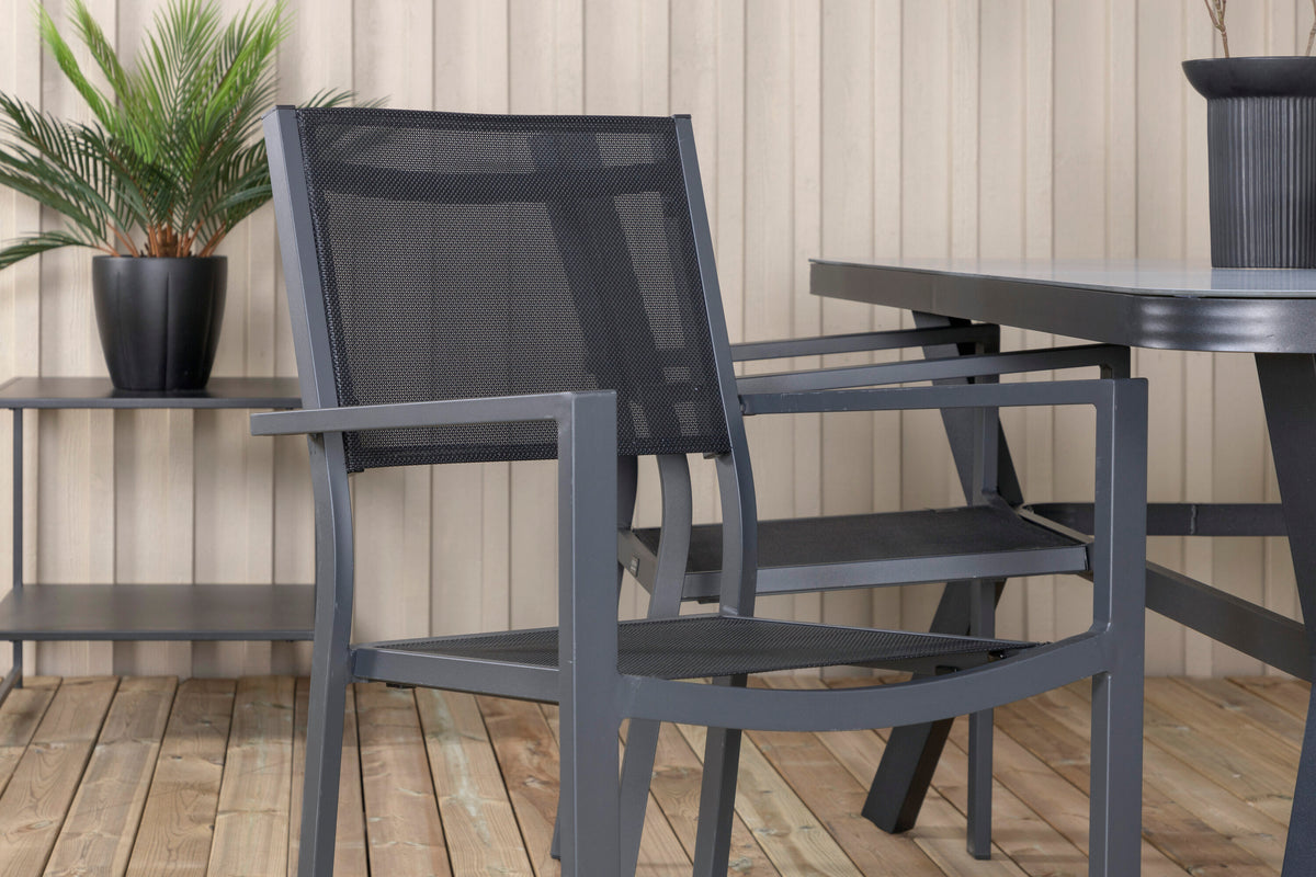 Virya Matbord med Copacabana Stolarna – Bord: 74x160x90 Stol: 60,5x88x56,5