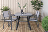 Virya Matbord med Copacabana Stolarna – Bord: 74x160x90 Stol: 60x88x56,5