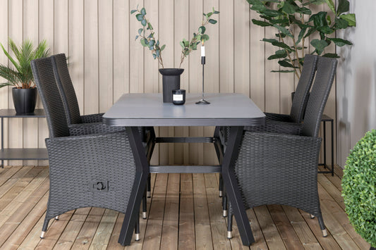 Virya Matbord med Padova Stolarna – Bord: 74x160x90 Stol: 67x102x62