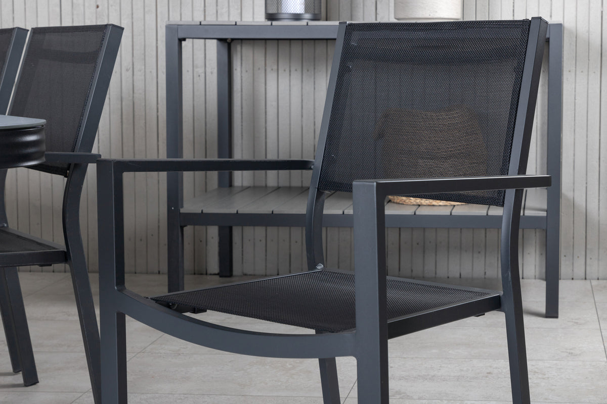 Virya Matbord med Copacabana Stolarna – Bord: 74x200x100 Stol: 60,5x88x56,5