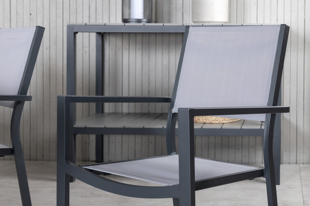 Virya Matbord med Copacabana Stolarna – Bord: 74x200x100 Stol: 60,5x88x56,5
