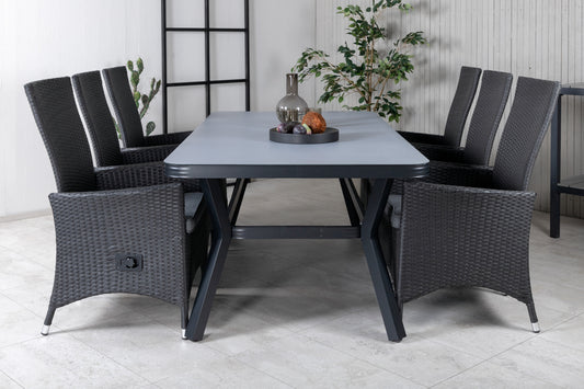 Virya Matbord med Padova Stolarna – Bord: 74x200x100 Stol: 67x102x62