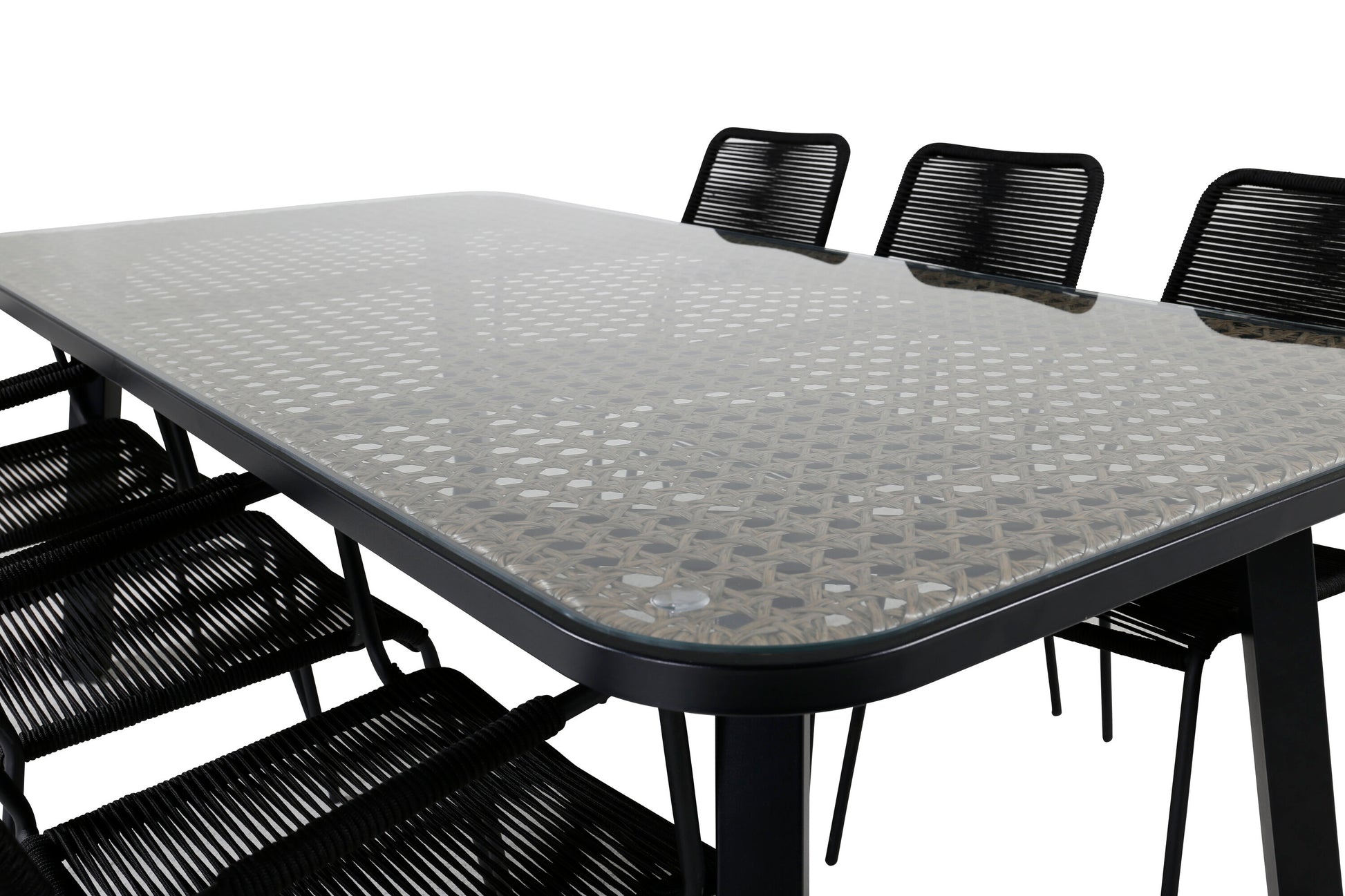 Paola Matbord med Lindos Stolarna – Bord: 74x200x100 Stol: 66x85x55