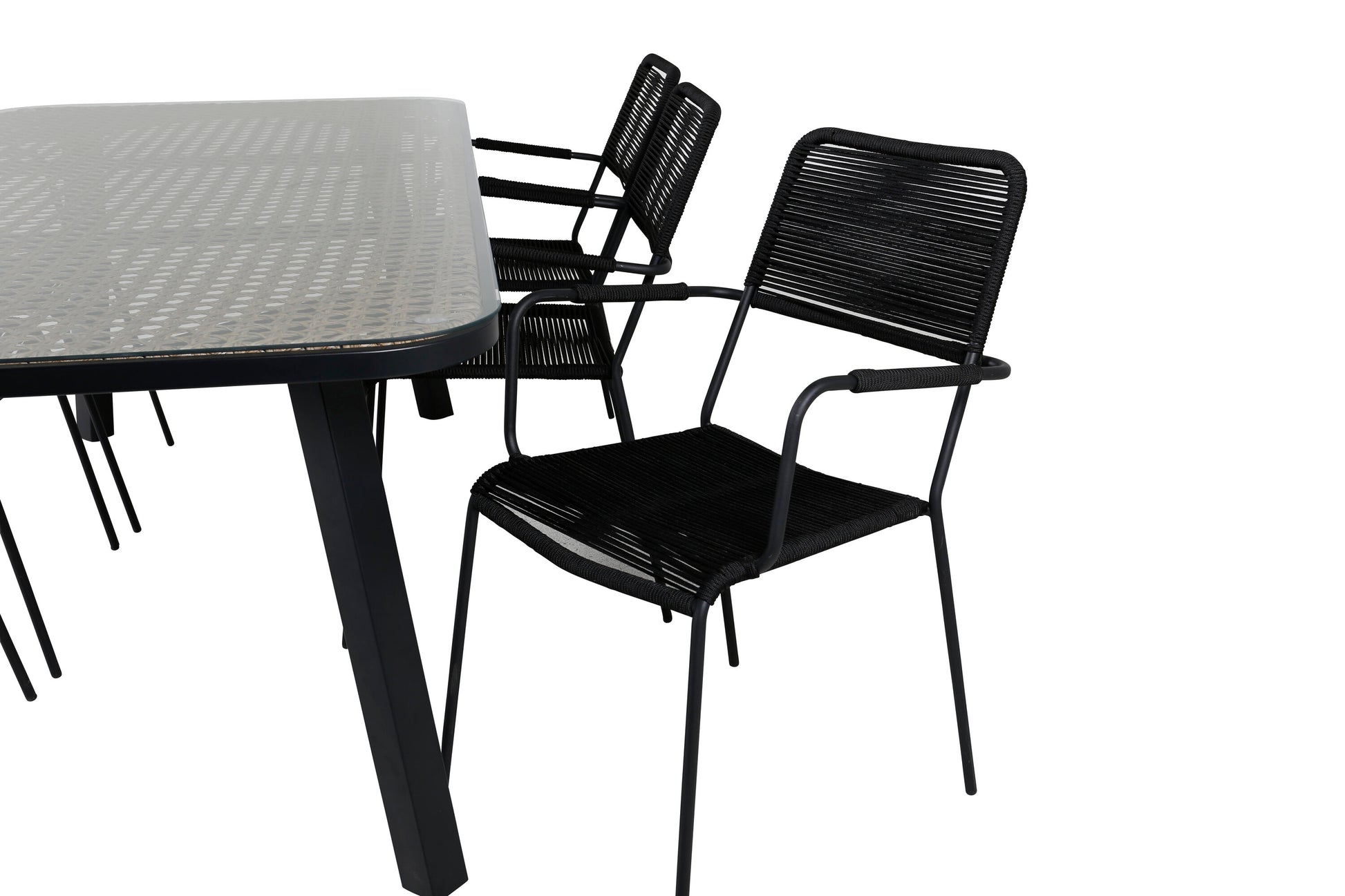 Paola Matbord med Lindos Stolarna – Bord: 74x200x100 Stol: 66x85x55