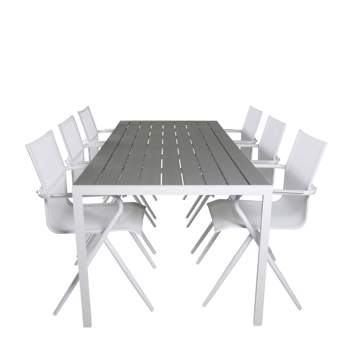 Break Matbord med Alina Stolarna – Bord: 74x205x90 Stol: 63x86x58