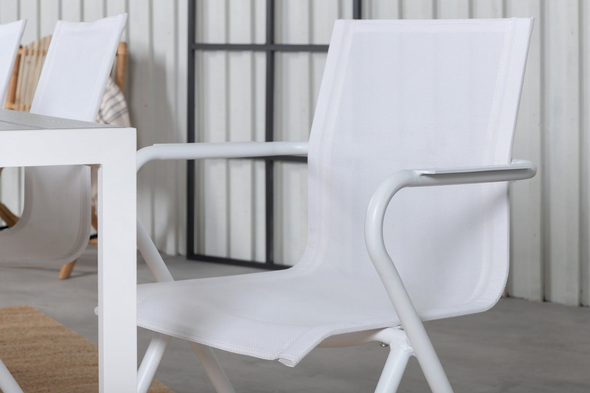Break Matbord med Alina Stolarna – Bord: 74x205x90 Stol: 63x86x58