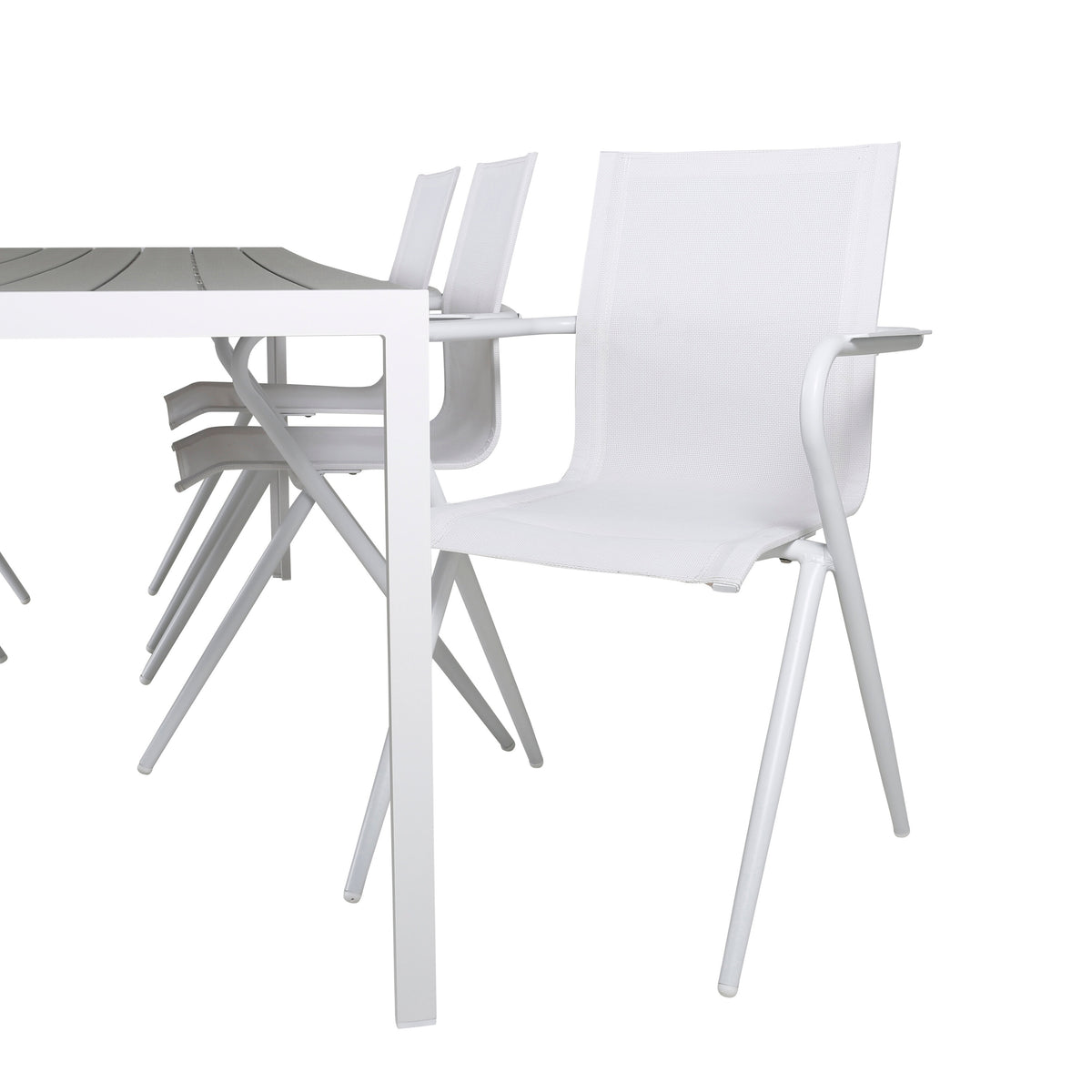 Break Matbord med Alina Stolarna – Bord: 74x205x90 Stol: 63x86x58