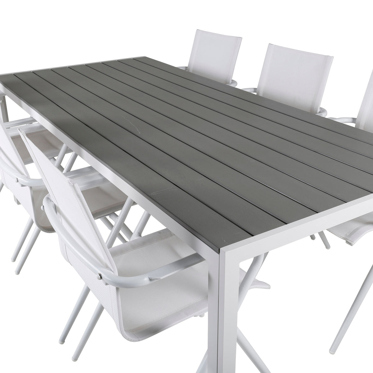 Break Matbord med Alina Stolarna – Bord: 74x205x90 Stol: 63x86x58