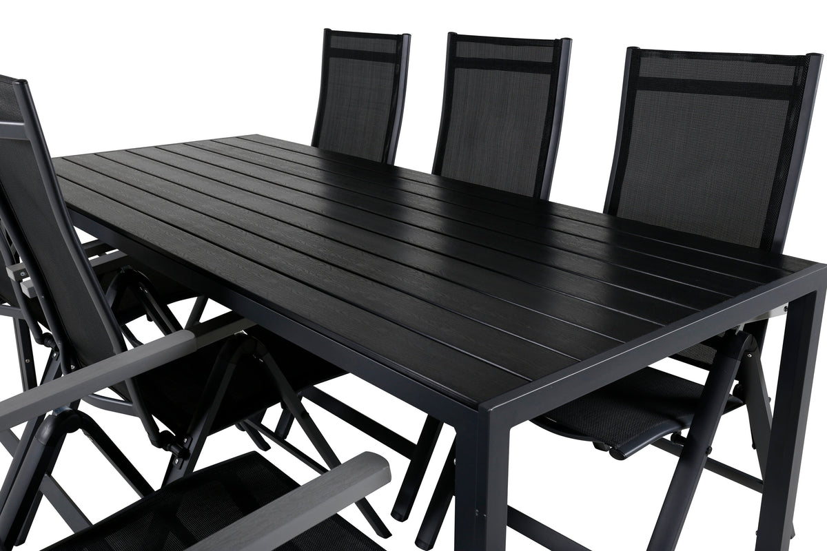 Break Matbord med Albany Stolarna – Bord: 74x205x90 Stol: 67x109,5x59