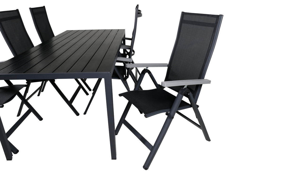 Break Matbord med Albany Stolarna – Bord: 74x205x90 Stol: 67x109,5x59
